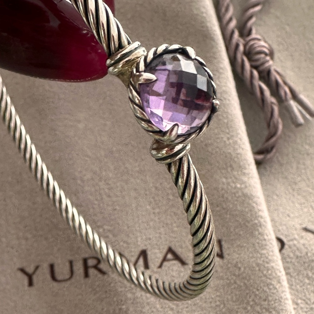 🩷David Yurman Silver Bracelet with amethyst Châtelaine Bracelet silver 925 - Picture 5 of 11